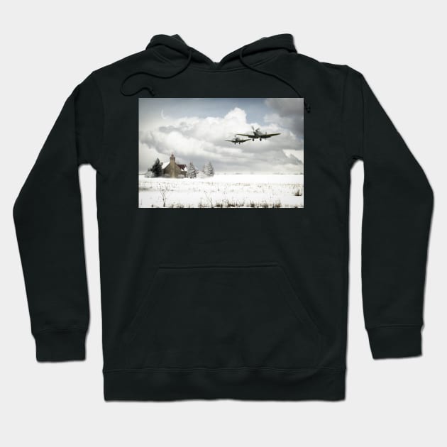 Spitfire Snow Patrol Hoodie by aviationart